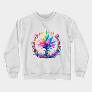 Another Flower World #5, Rainbow Snap Crewneck Sweatshirt